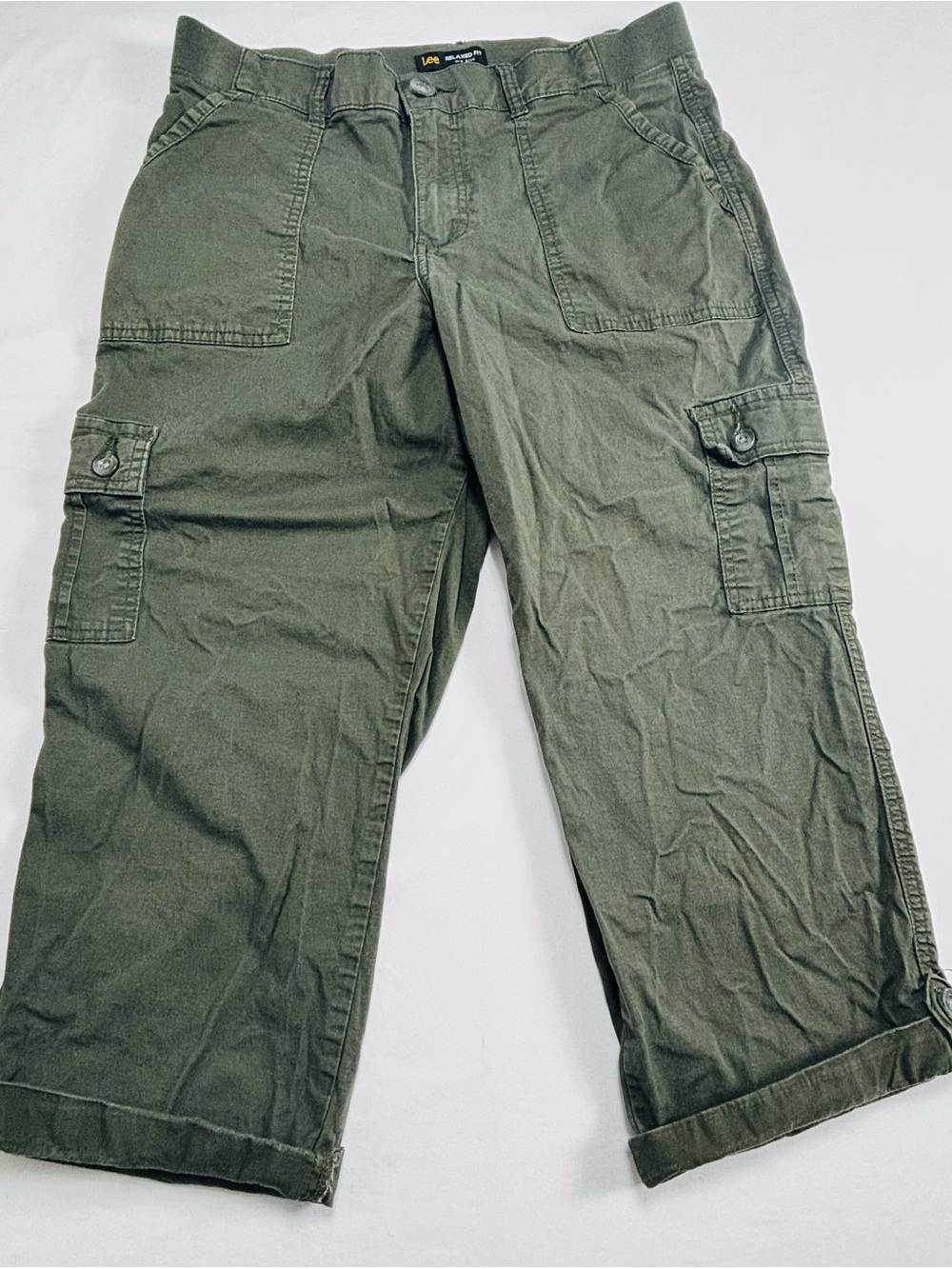Lee Womens Olive Green Cargo Pants W519